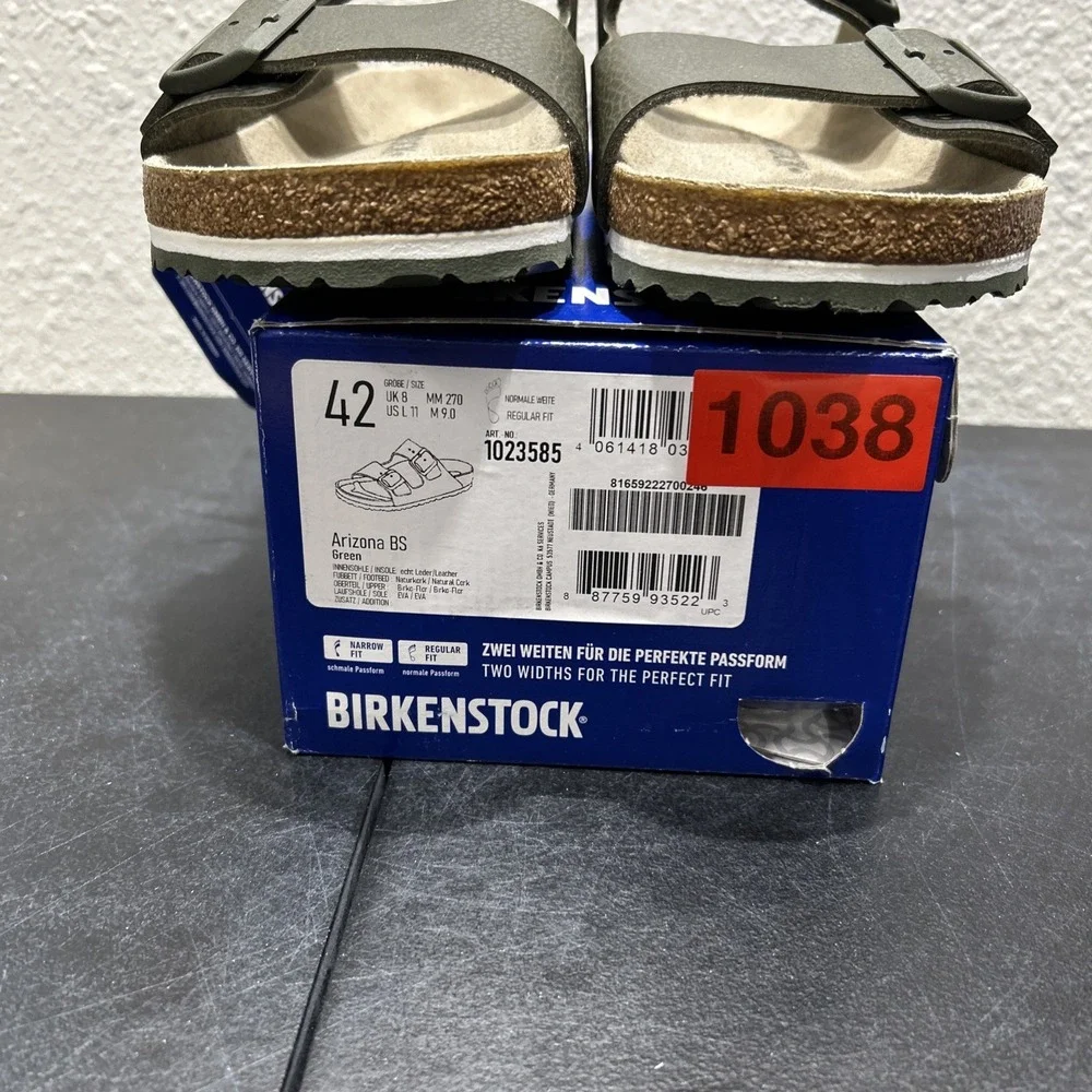 Birkenstock Arizona Birko-Flor Green EU 42 US L11 M9 Mens